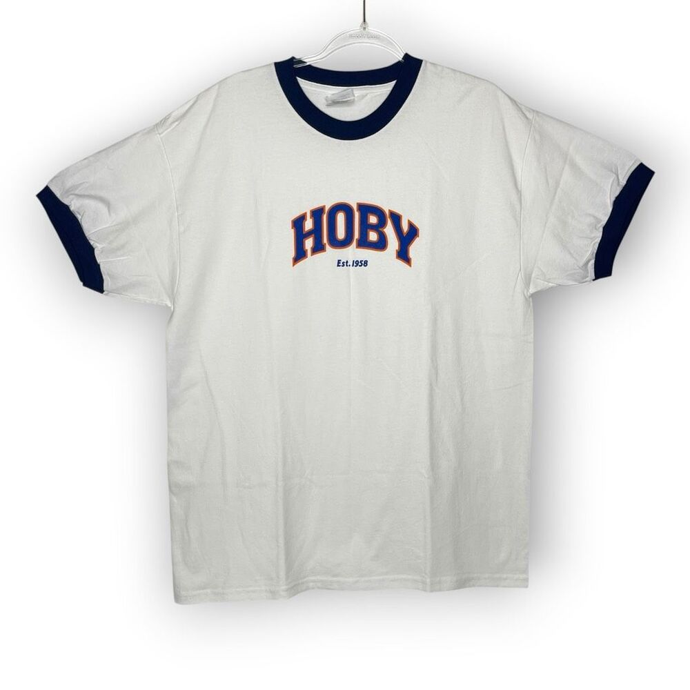 Hoby Est. 1958 Ringer Tee Tshirt Port & Company Graphic Cotton Shirt Size Large